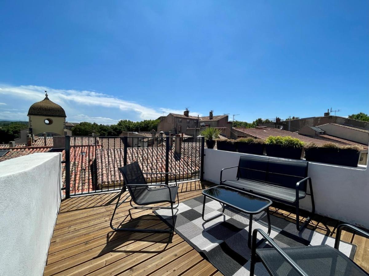 Rooftop N°38 - Rooms Et Studios - Vue Cite Medievale 卡尔卡松 外观 照片