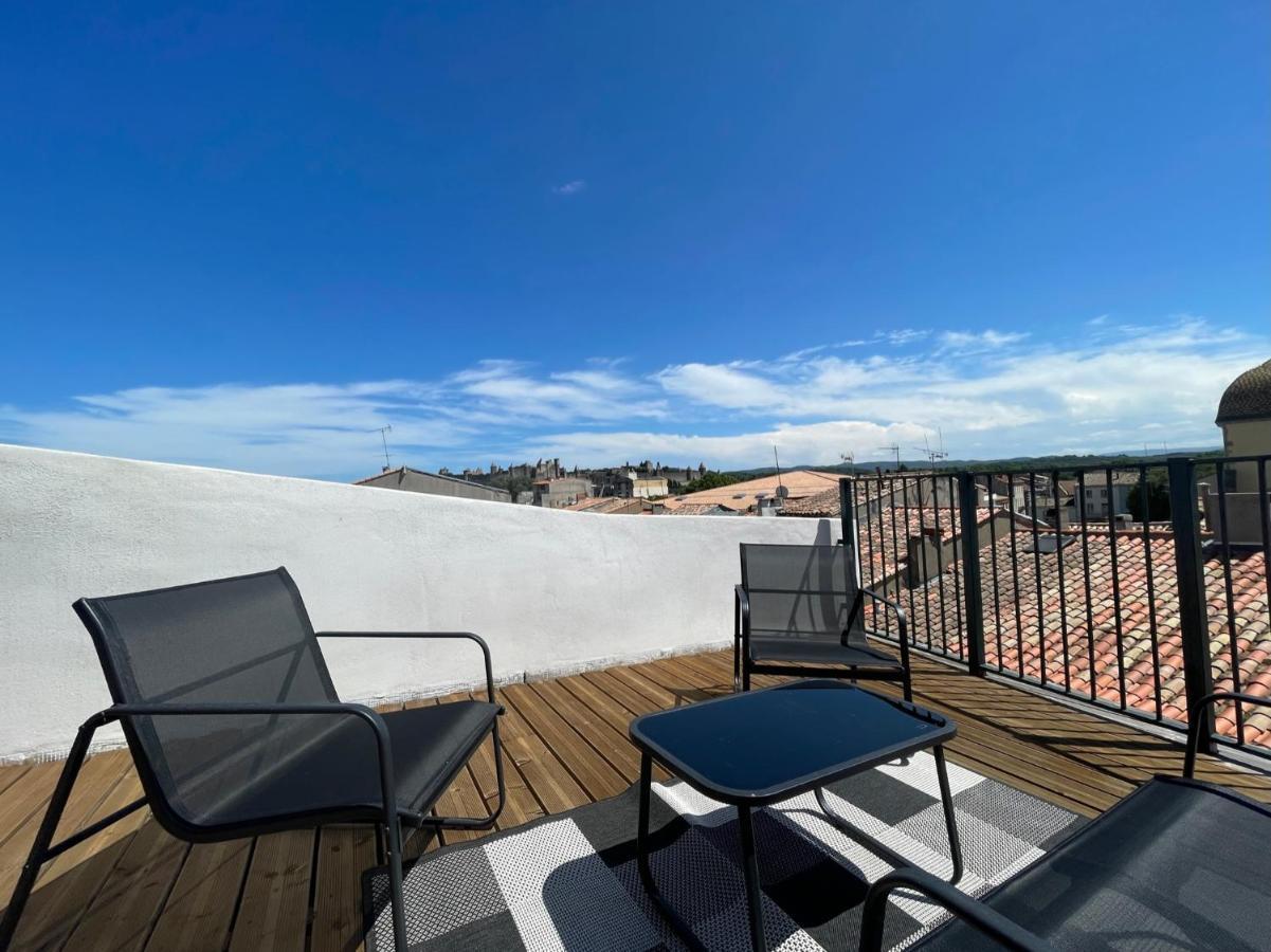 Rooftop N°38 - Rooms Et Studios - Vue Cite Medievale 卡尔卡松 外观 照片